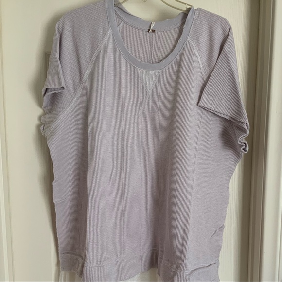 🆕Free People Short Sleeve Thermal Knit Mesh Top - Picture 6 of 8